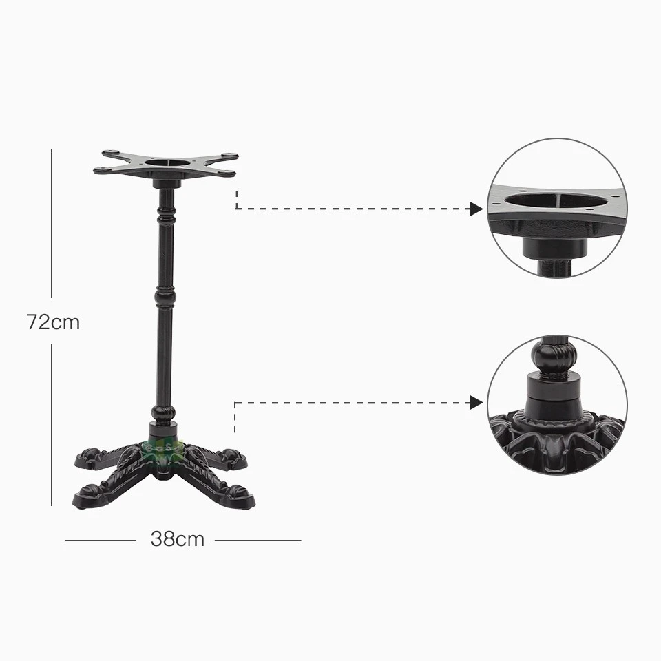 3 cast iron restaurant table bases factory